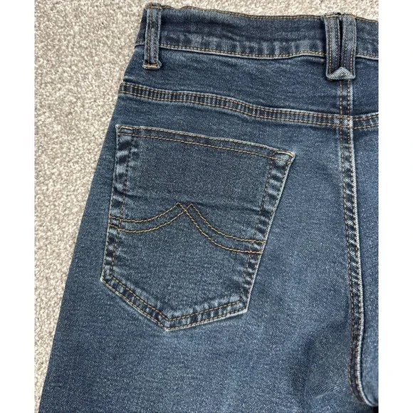 Armani Jeans Mens Jeans 33x28 Dark Wash Blue Straight Leg Designer Denim - Picture 7 of 16